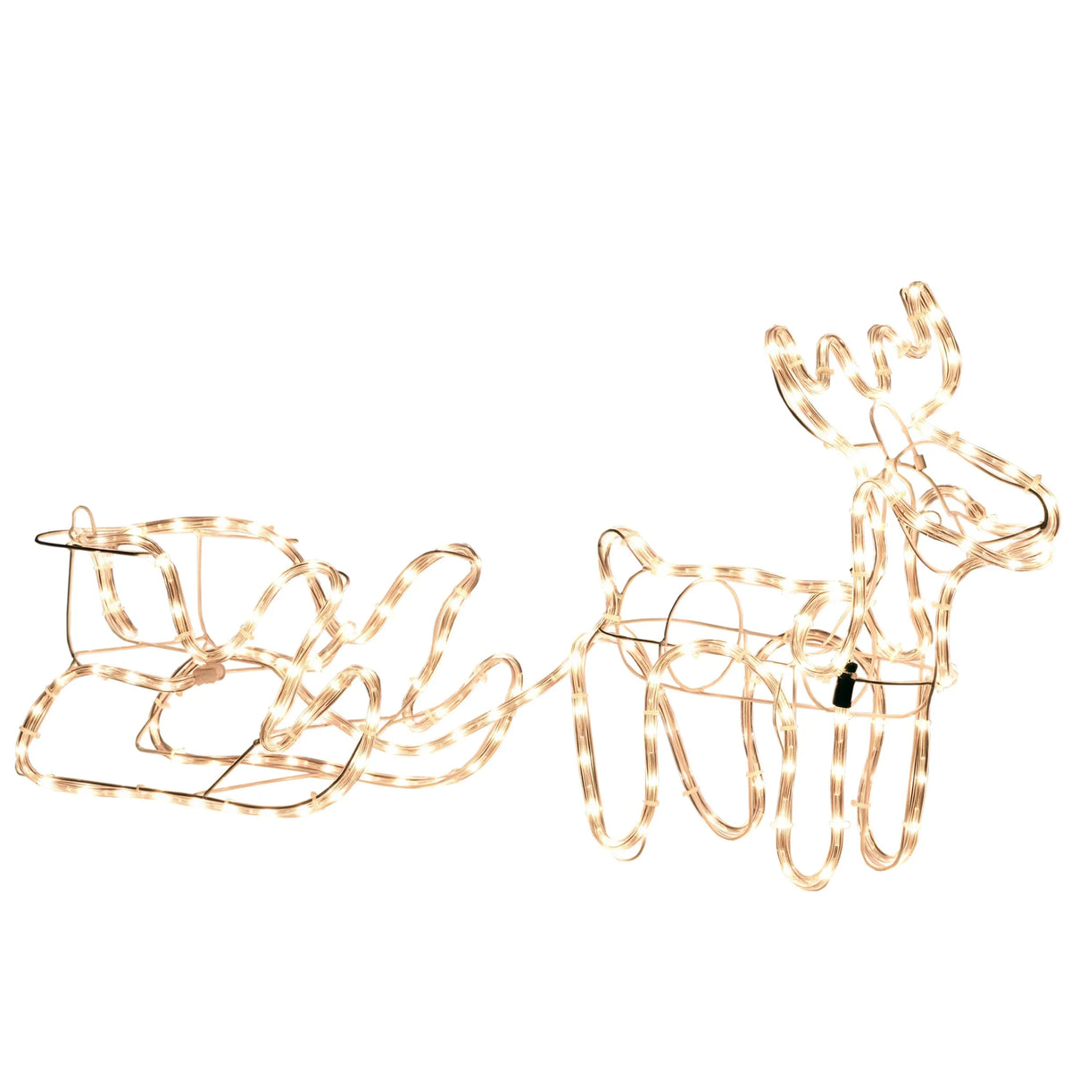 Sleighglow warm white LED reindeer and sleigh Christmas display