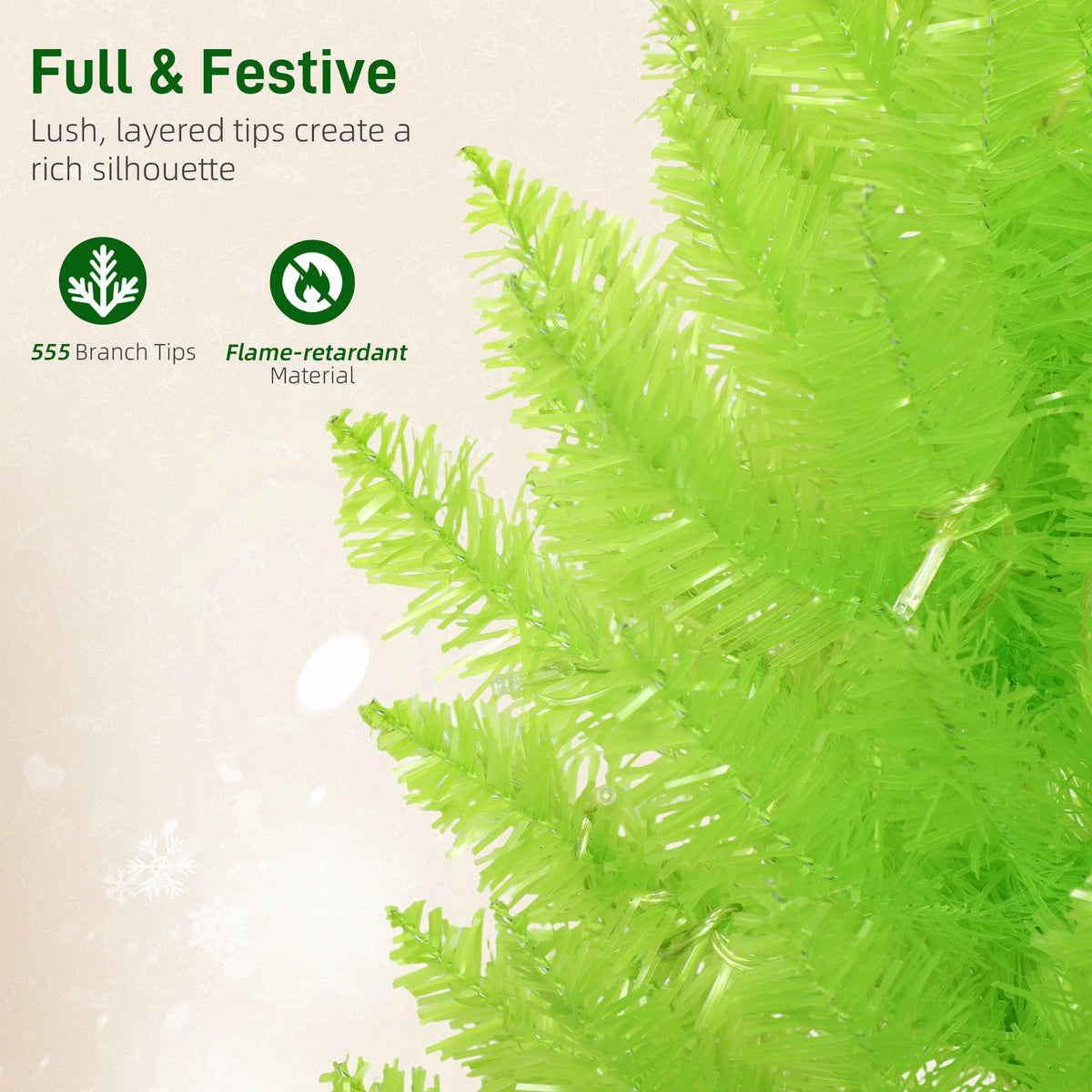 Merrycurve three-section artificial Christmas tree setup detail