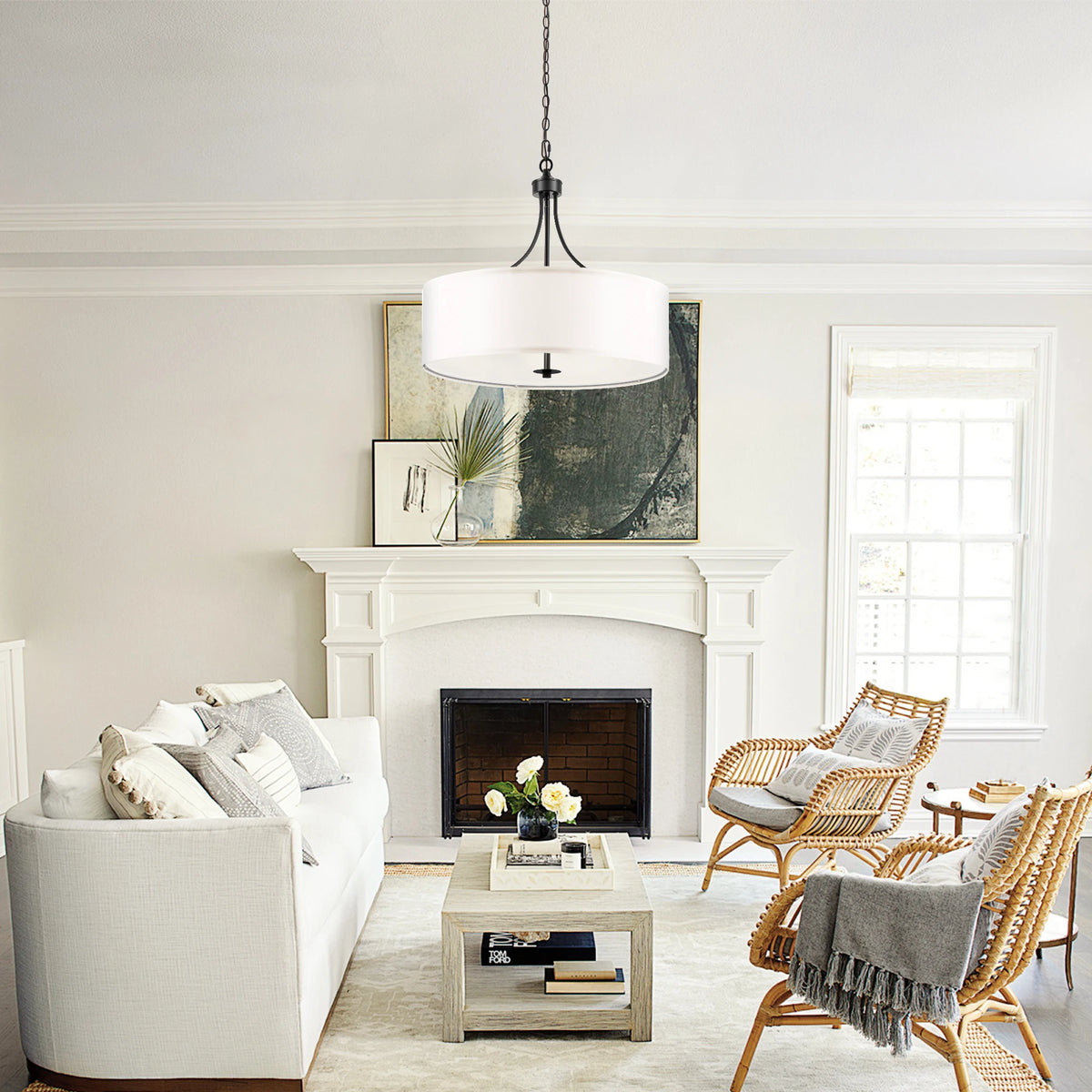 Rosefen Five-Light Drum Chandelier