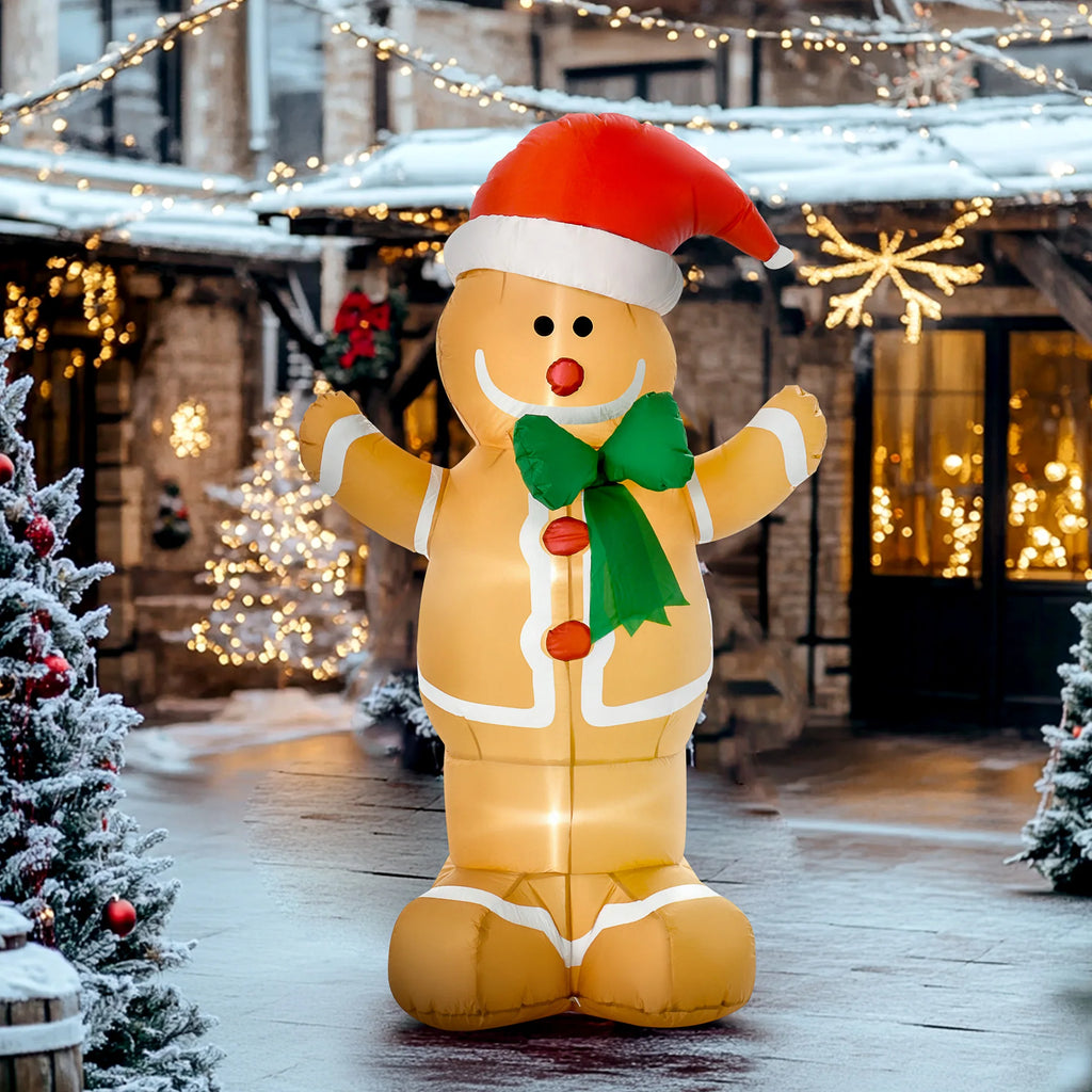 Northglow Gingerbread Man Inflatable – 6 ft