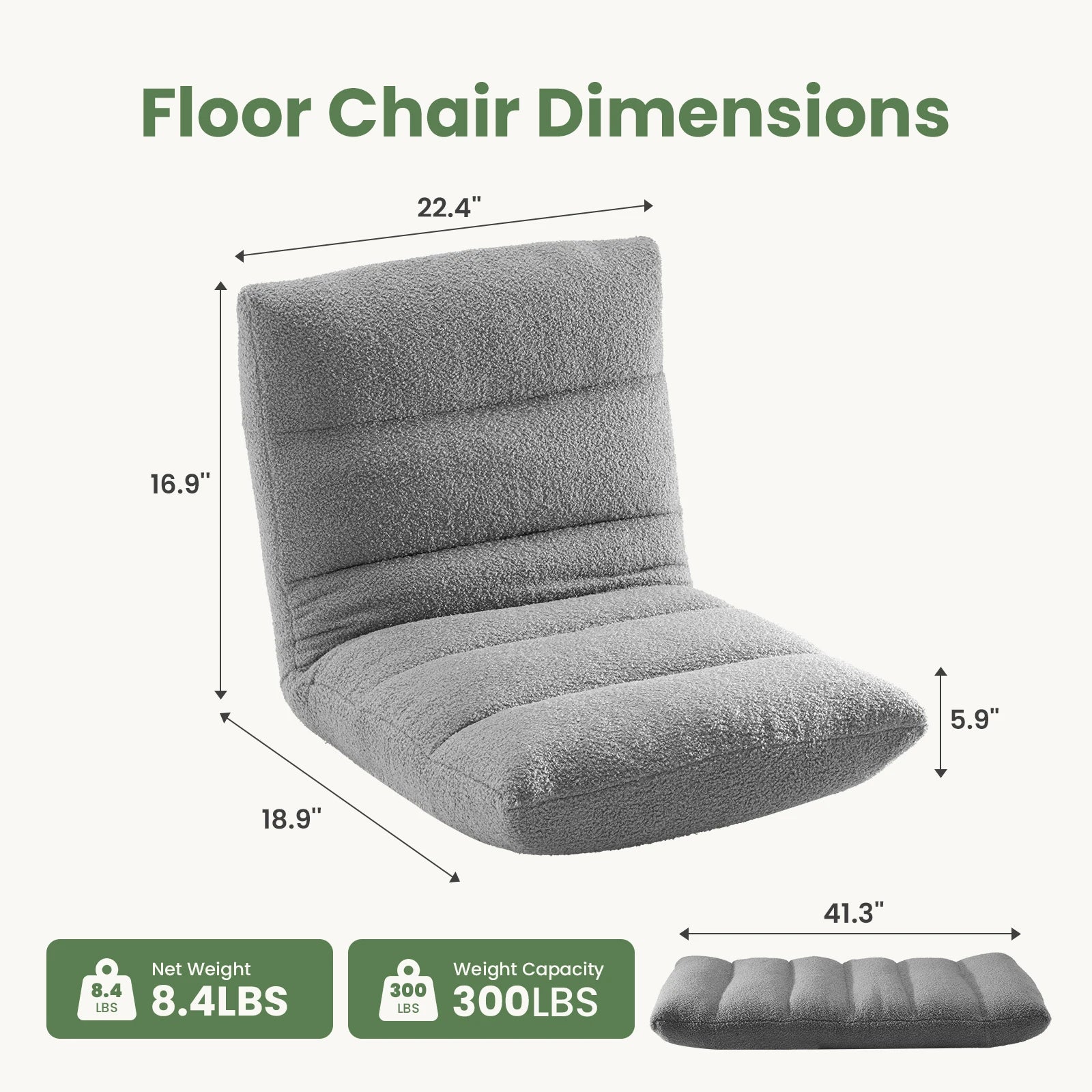 Sorrento 14-Position Adjustable Floor Chair