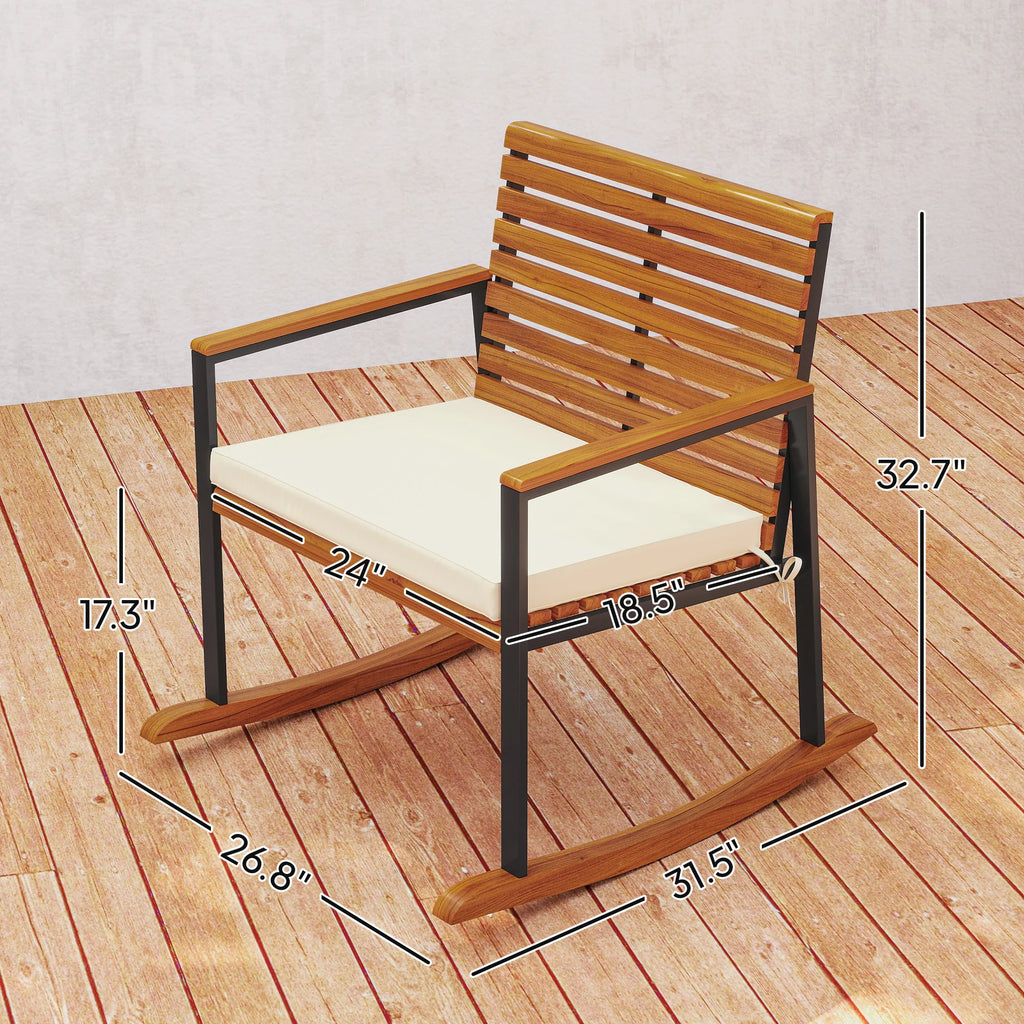 Suncarrow Acacia Rocking Chairs, Set of 2