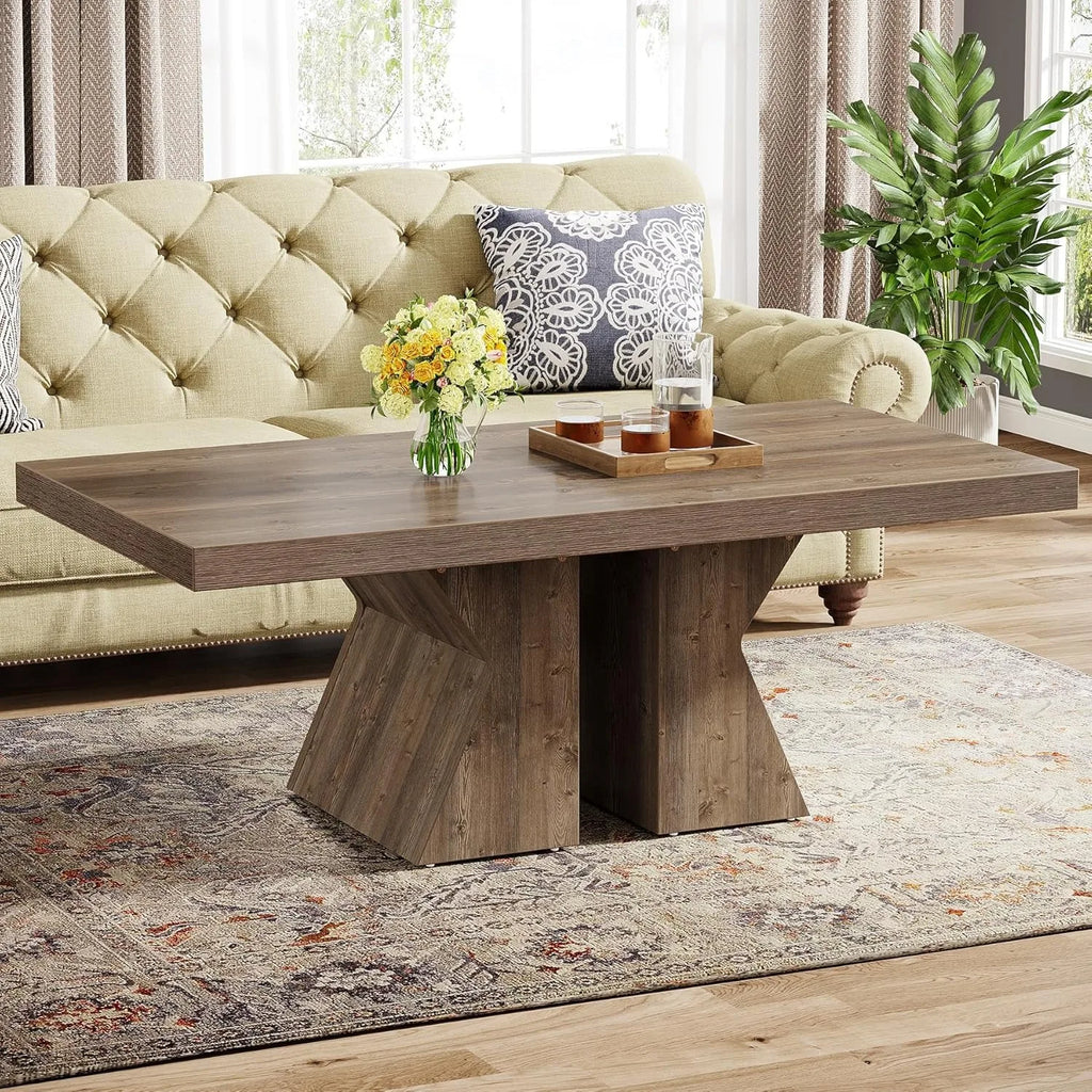 Frank Coffee Table with Sculptural Base