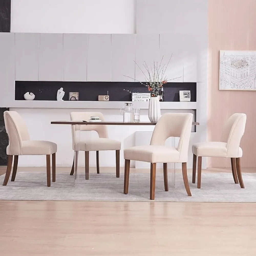 Haven Wingback Upholstered Dining Chairs – Set of 4