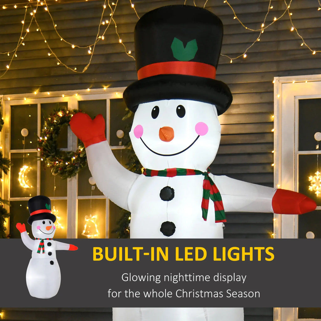 Northglow LED Snowman Inflatable – 8 ft