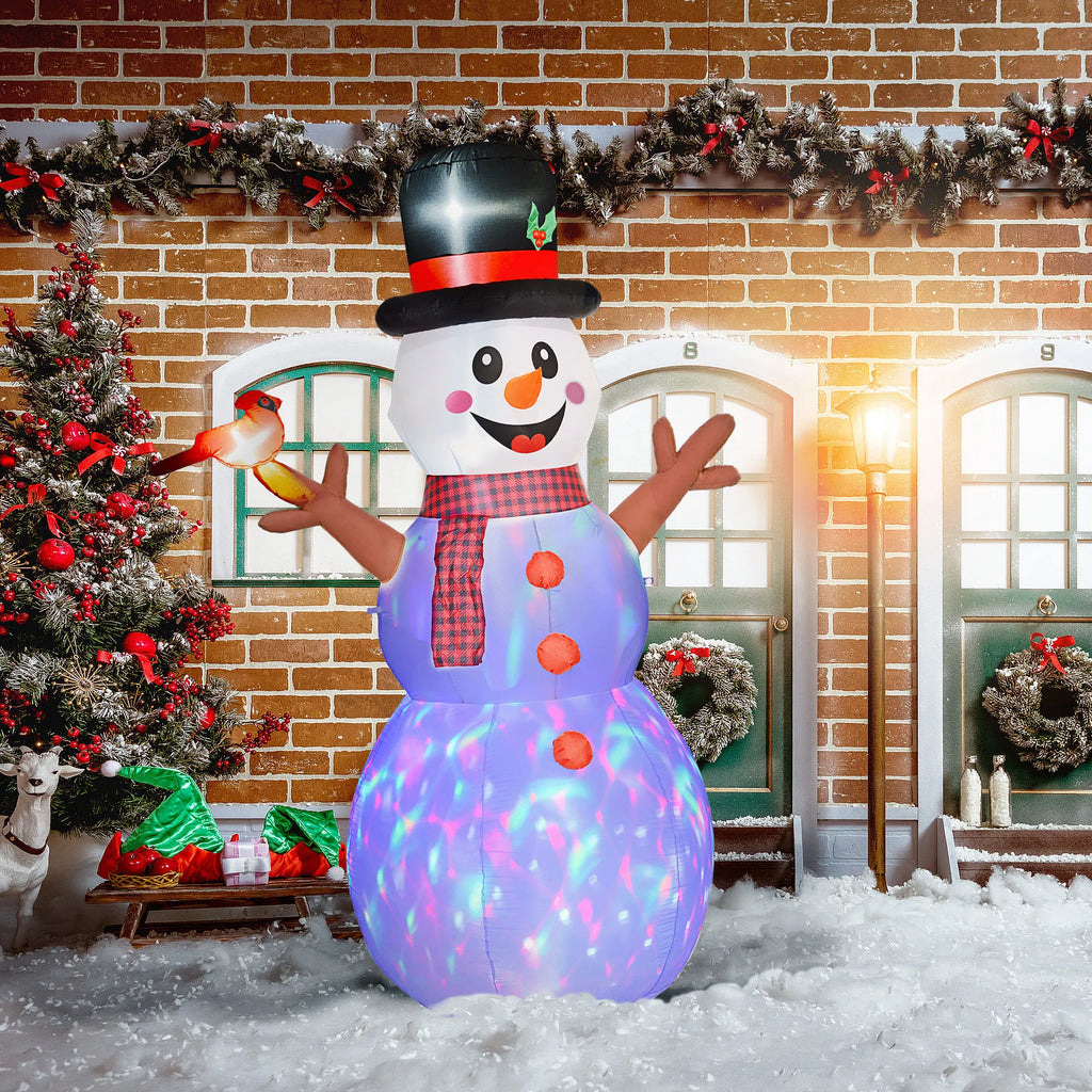 Northglow Color-Changing Snowman Inflatable – 7.9 ft