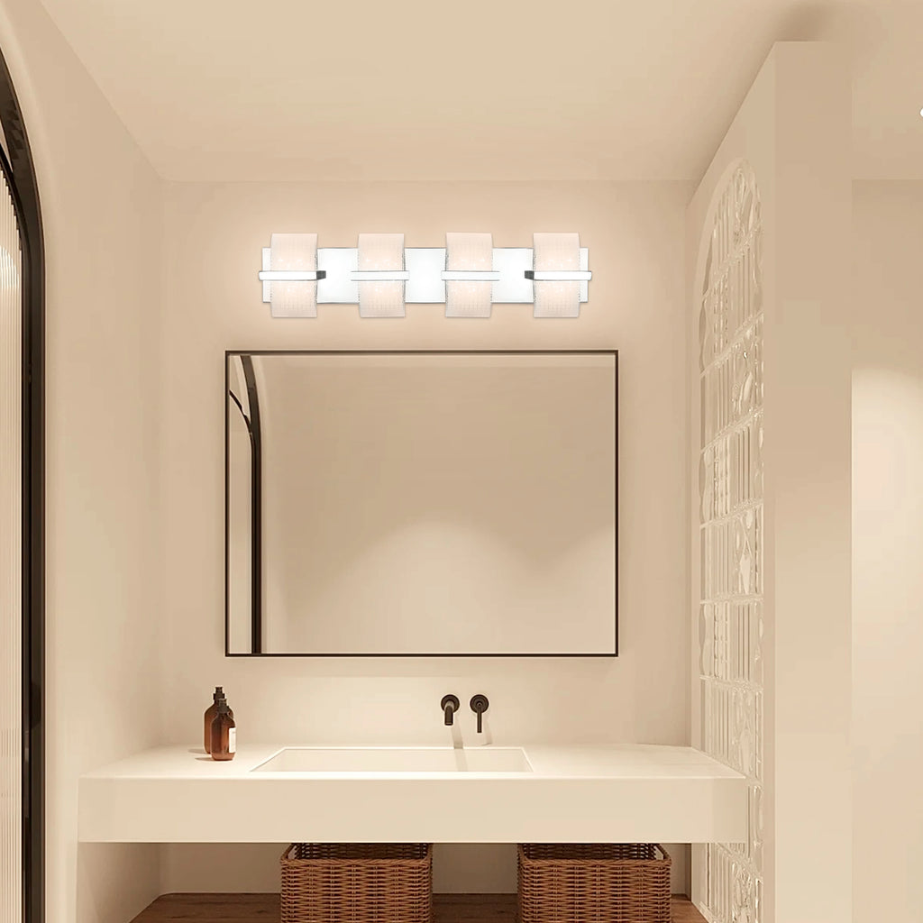 Lunaris Block LED Vanity Light – White