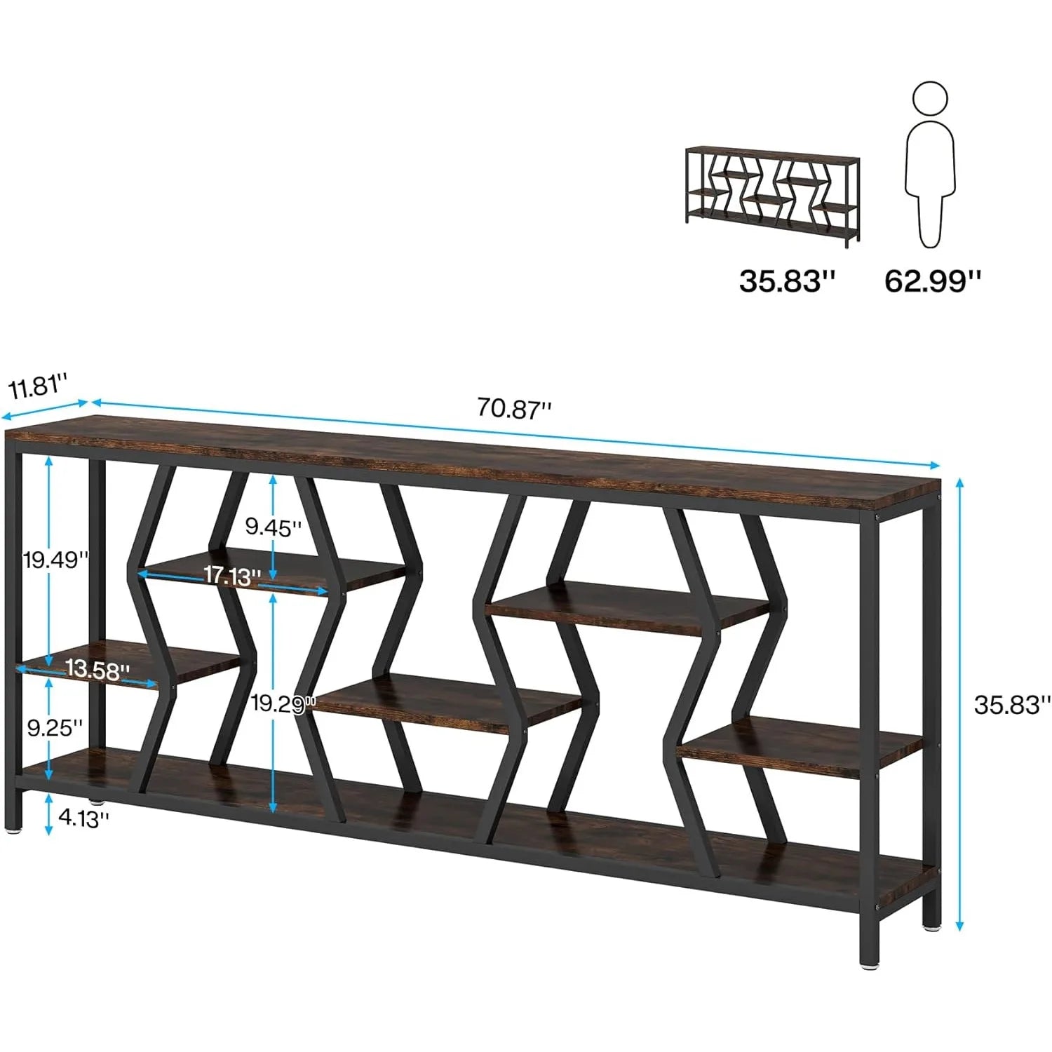 Sawyer Geometric Console Table