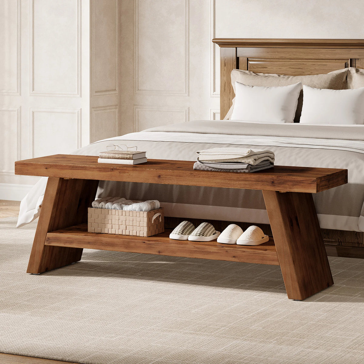 Novasong Wood Storage Bench