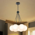 Pearlveil Bubble Glass Pendant – White