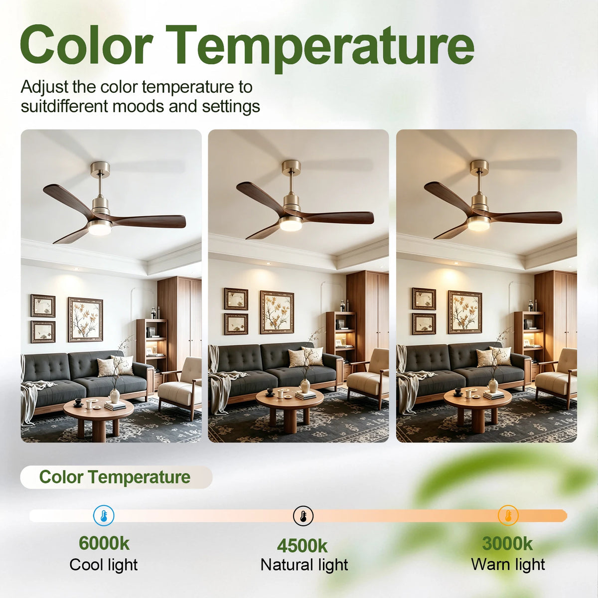 Mereford 52-Inch Ceiling Fan, Nickel
