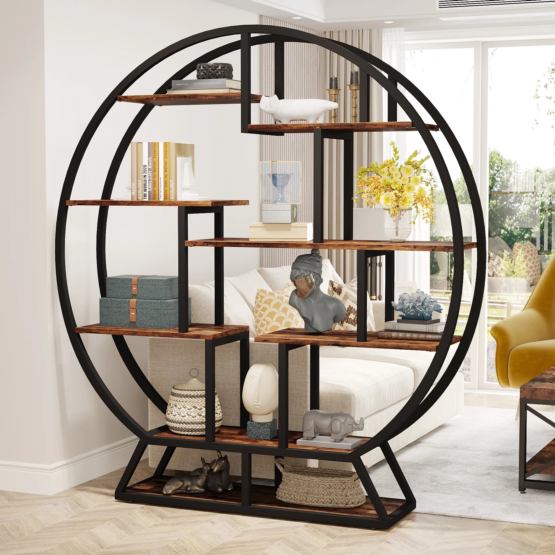 Obasi Circular Etagere Bookcase