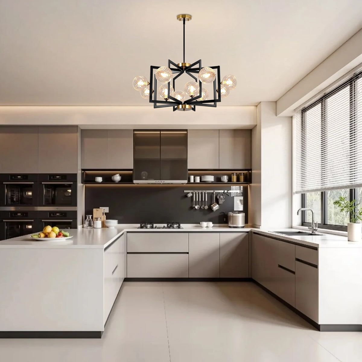 Orvella Glass Bubble Chandelier