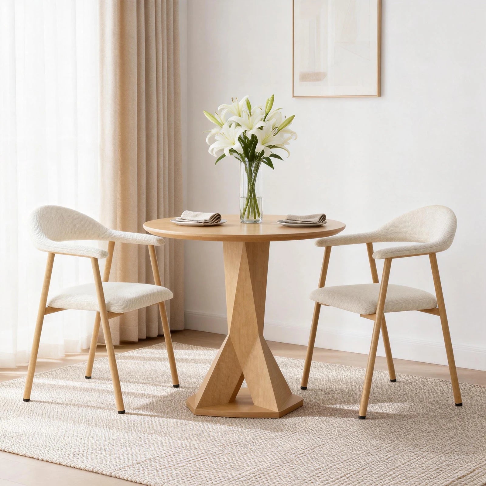 Sorrento Curved Back Dining Chairs, Set of 2