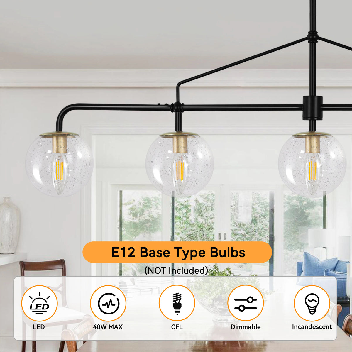 Grenshaw Glass Linear Chandelier