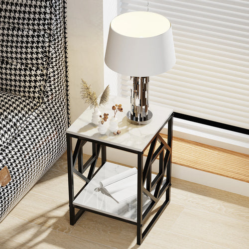Briar 2-Tier Sintered Stone End Table