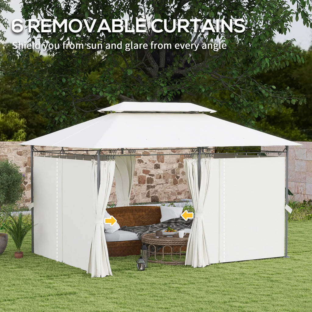 Breezeframe Curtain Gazebo - Cream White