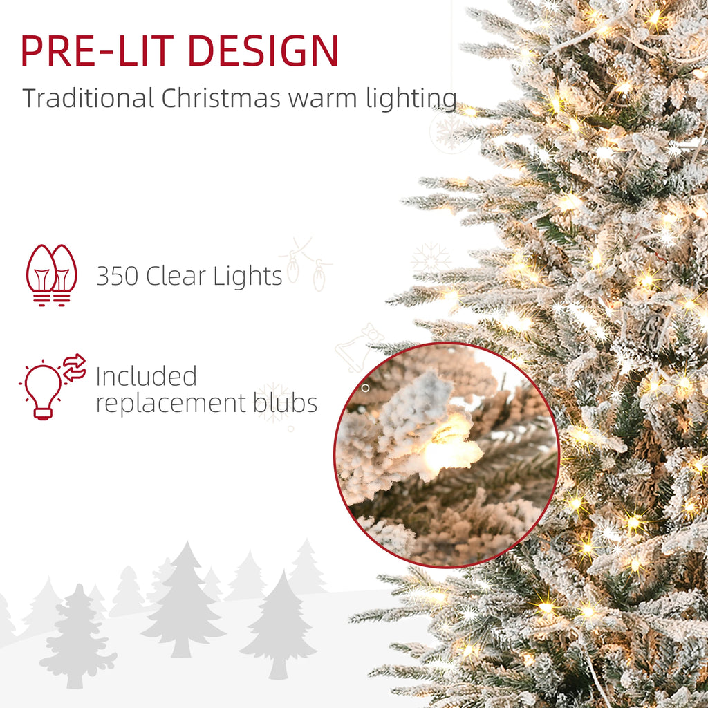 Winterglow Pre-Lit Flocked Christmas Tree