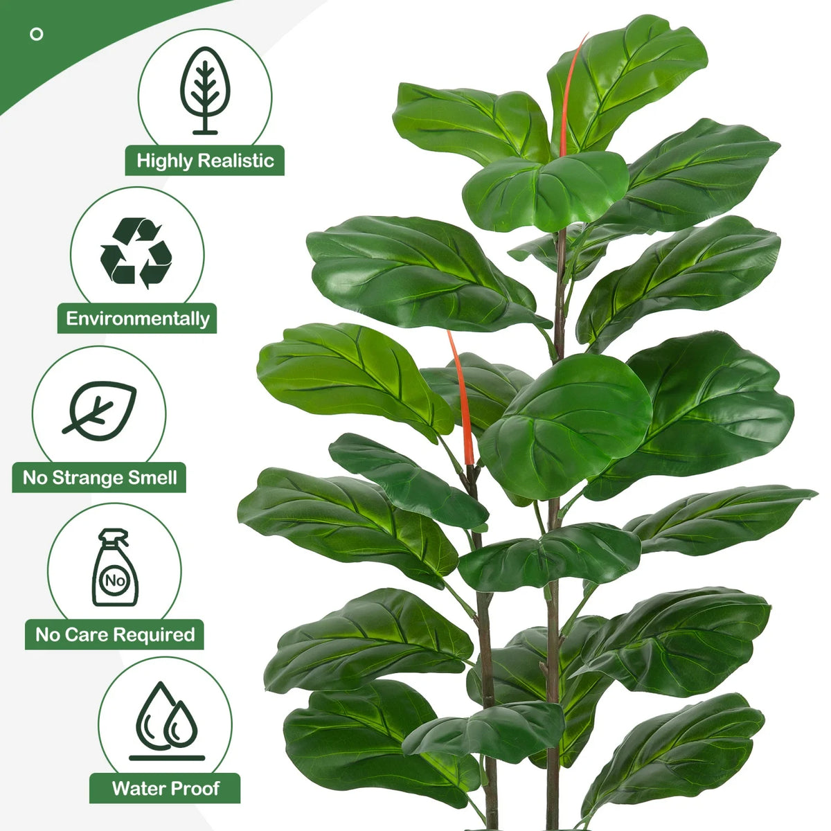 Dovehalo Artificial Fiddle Leaf Fig Tree