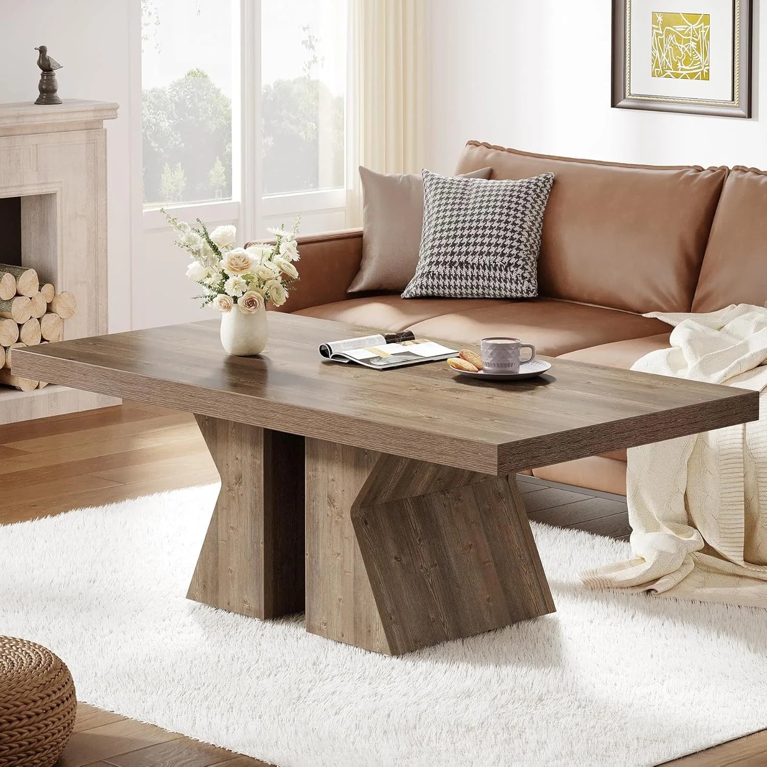 Coffee Table with Sculptural Base