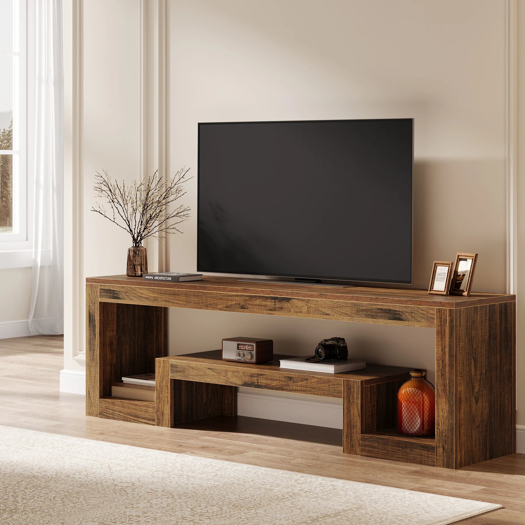 Makena Open Shelf Media Console