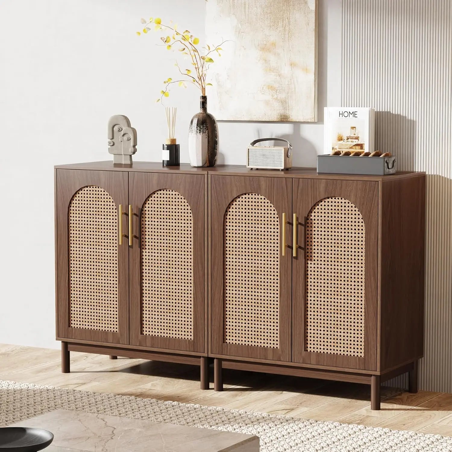 Rattan Sideboard Buffet Cabinet
