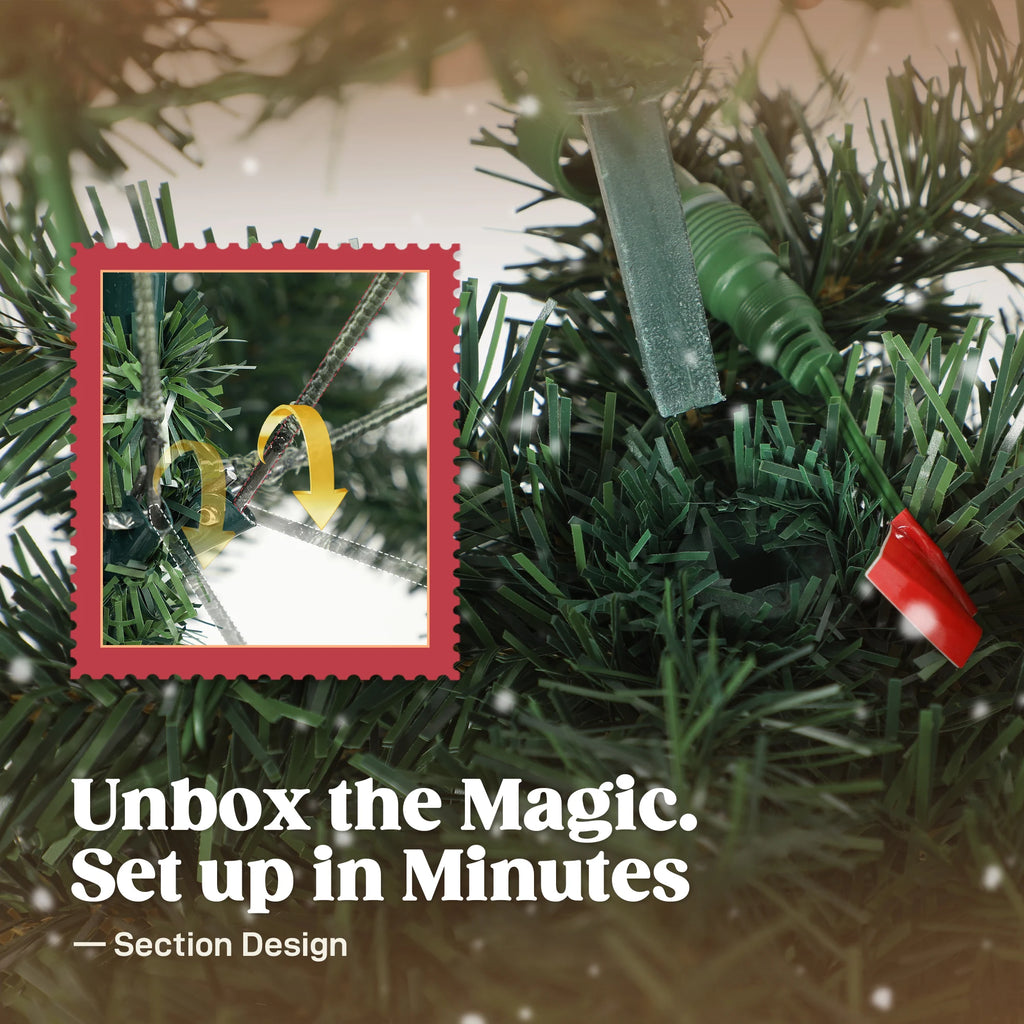 Whimsyglow Pre-Lit Christmas Tree, 6-Foot