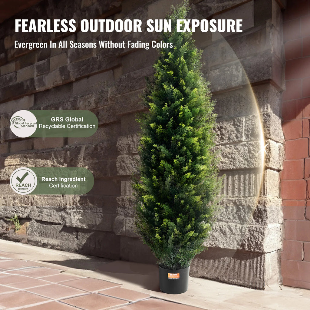 Cedarcrest Artificial Cedar Topiary Set of 2
