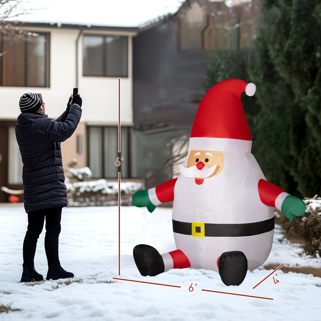Northglow Inflatable Santa – Six Foot