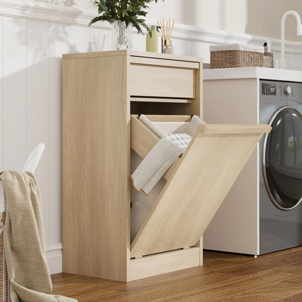 Blissveil Tilt-Out Laundry Hamper Cabinet