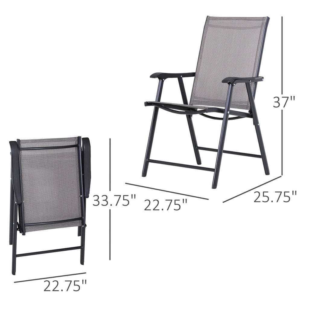 Aerlyn Folding Patio Chairs, Set of 2