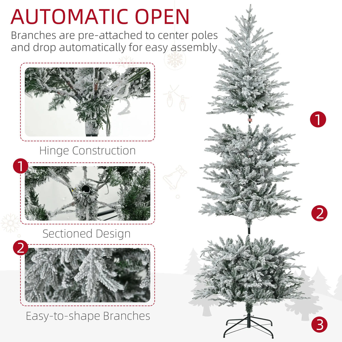 Winterglow Pre-Lit Flocked Christmas Tree