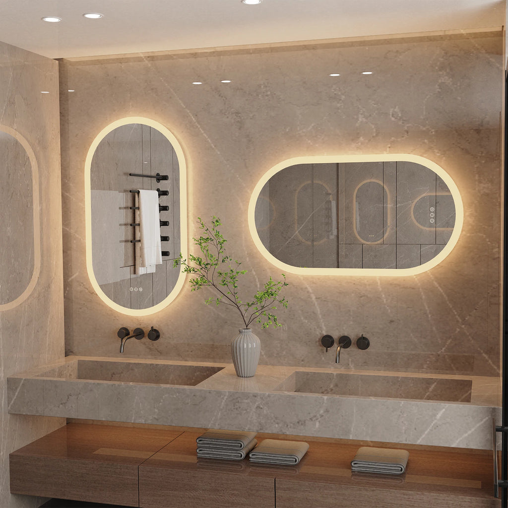 Calista LED Oval Bathroom Mirror