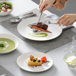 Load image into Gallery viewer, MALACASA Jera Gold Trim - Round Bone China Dinnerware Set - 16 or 32 Pieces
