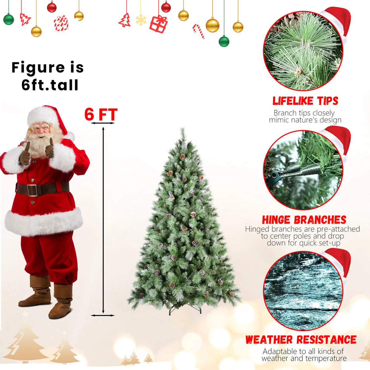 Everfrost Pinecone Christmas Tree