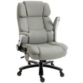 Ankara gray ergonomic office chair with high back and oversized casters
