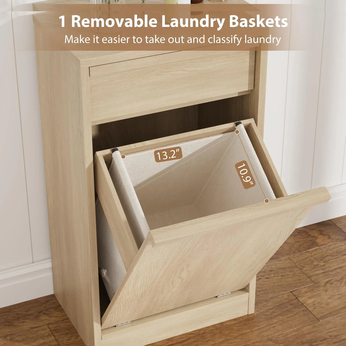 Blissveil Tilt-Out Laundry Hamper Cabinet