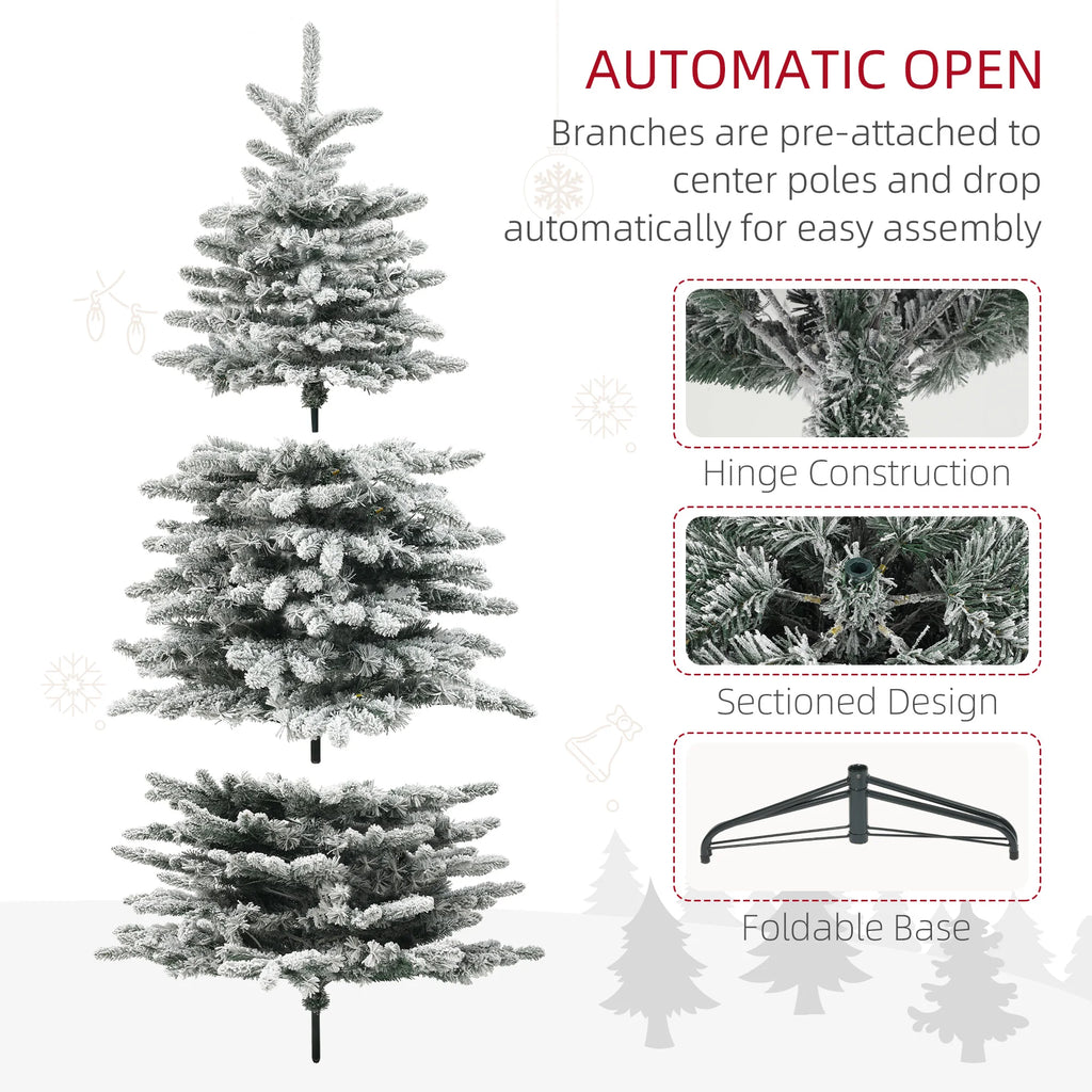 Olivehalo three tree sections, pre-attached hinged branches and folding stand