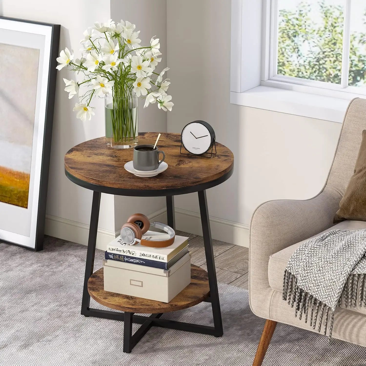 Turner Round 2-Tier End Table