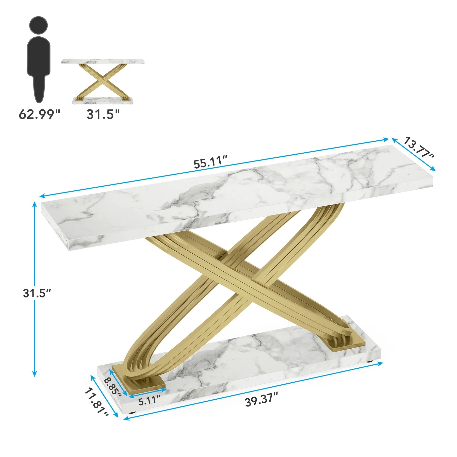 Nkosana X-Frame Console Table