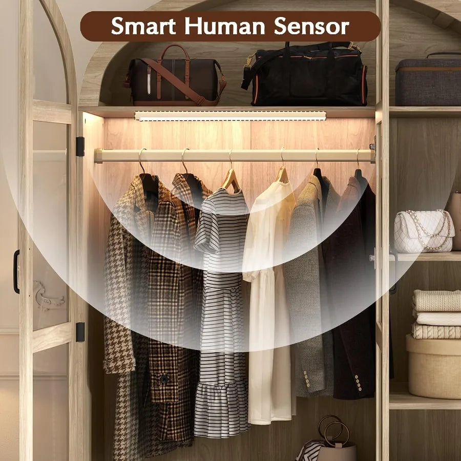 Sensor detection illustration over the illuminated hanging compartment.