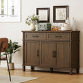 Olive Brown Reedhalo sideboard with rustic woodgrain, two drawers and three doors