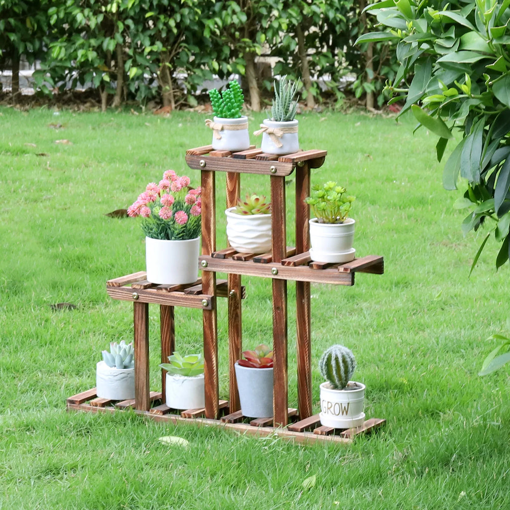 Kettering 4-Tier Wood Plant Stand