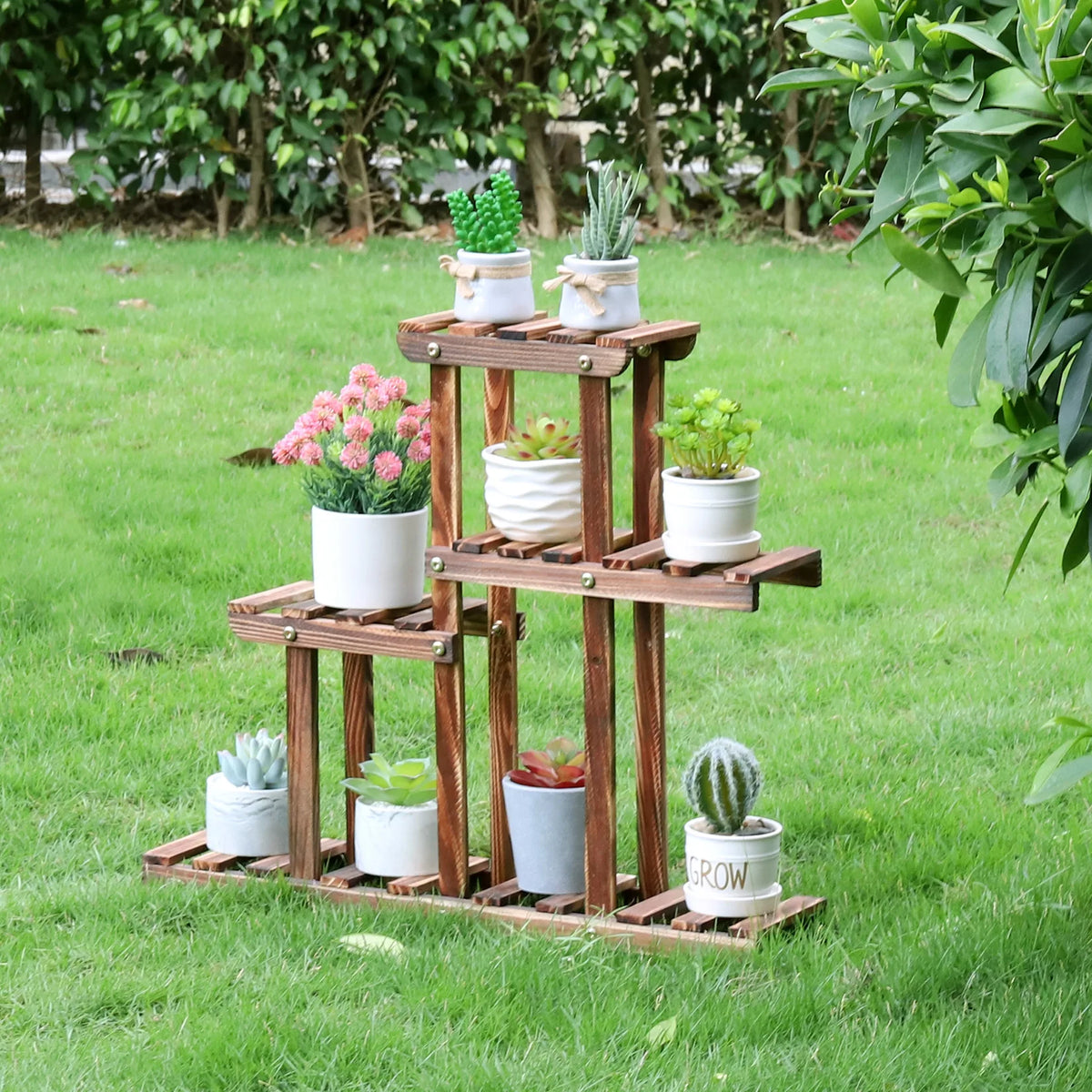 Kettering 4-Tier Wood Plant Stand