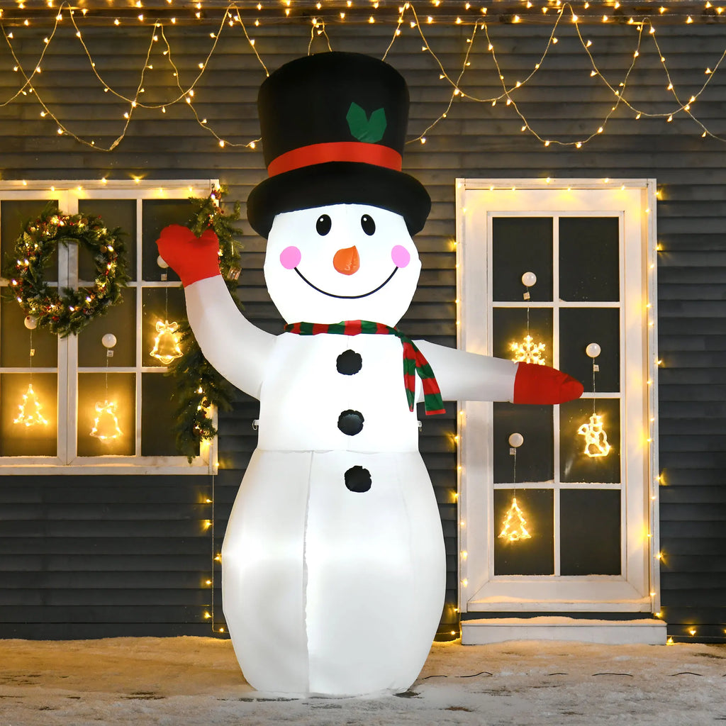 Northglow LED Snowman Inflatable – 8 ft