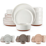 Load image into Gallery viewer, MALACASA Tara Series Stoneware Dinnerware Set - 18/36 Pieces, Available in Multiple Colors
