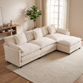 Rosecote Chenille Modular Sectional with Ottoman