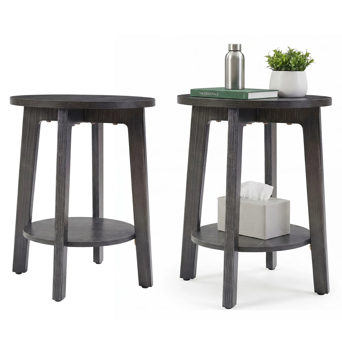 Reverieecho set of two Gray side tables