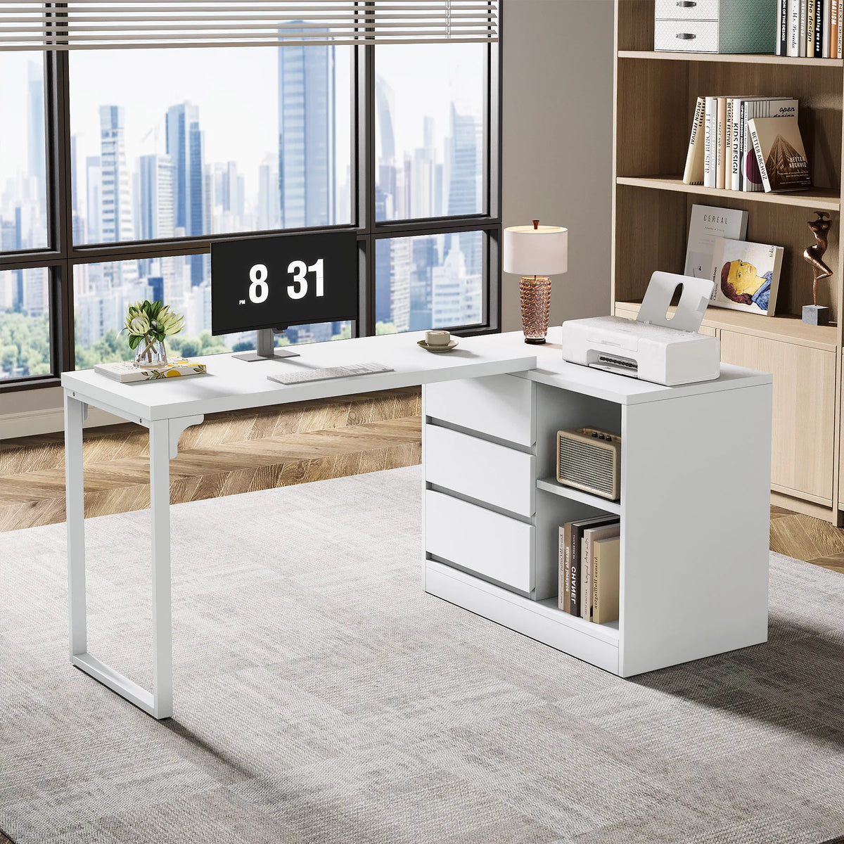 Lyriccrest Reversible L-Shaped Computer Desk