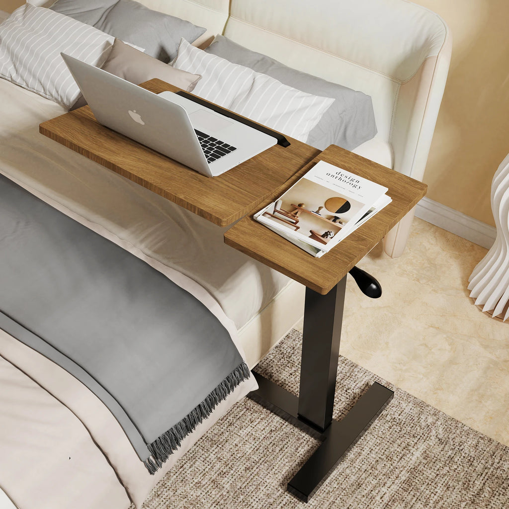 Finessebloom Adjustable Rolling Overbed Table